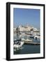 Boats in the Harbour by the Cathedral of St. Nicholas the Pilgrim (San Nicola Pellegrino) in Trani-Stuart Forster-Framed Photographic Print