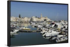 Boats in the Harbour by the Cathedral of St. Nicholas the Pilgrim (San Nicola Pellegrino) in Trani-Stuart Forster-Framed Photographic Print