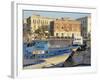 Boats in the Harbour, Ortygia, Syracuse, on the Island of Sicily, Italy, Europe-Terry Sheila-Framed Photographic Print