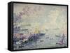 Boats in the Harbour-Paul Signac-Framed Stretched Canvas