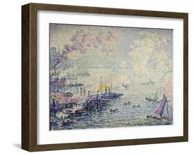 Boats in the Harbour-Paul Signac-Framed Giclee Print