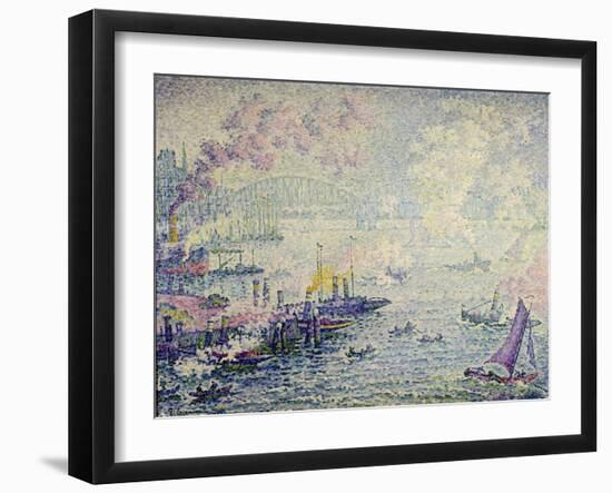 Boats in the Harbour-Paul Signac-Framed Giclee Print