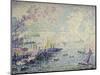 Boats in the Harbour-Paul Signac-Mounted Giclee Print
