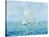 Boats in the Haze-Silvia Vassileva-Stretched Canvas