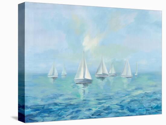 Boats in the Haze-Silvia Vassileva-Stretched Canvas