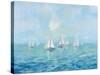 Boats in the Haze-Silvia Vassileva-Stretched Canvas