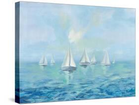 Boats in the Haze-Silvia Vassileva-Stretched Canvas