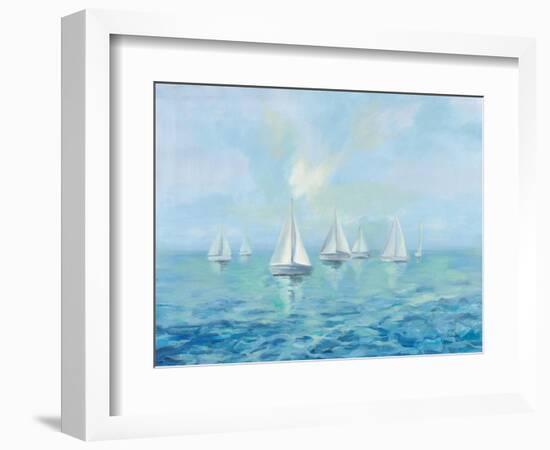Boats in the Haze-Silvia Vassileva-Framed Premium Giclee Print