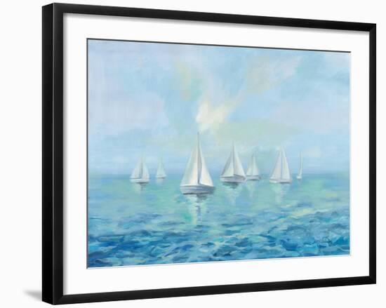 Boats in the Haze-Silvia Vassileva-Framed Art Print