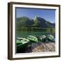 Boats in the Hintersee, Berchtesgadener Land District, Bavaria, Germany-Rainer Mirau-Framed Photographic Print