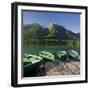 Boats in the Hintersee, Berchtesgadener Land District, Bavaria, Germany-Rainer Mirau-Framed Photographic Print