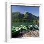 Boats in the Hintersee, Berchtesgadener Land District, Bavaria, Germany-Rainer Mirau-Framed Photographic Print