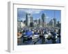 Boats in the Marina at False Creek, and the City Skyline of Vancouver, British Columbia, Canada-Rob Cousins-Framed Photographic Print