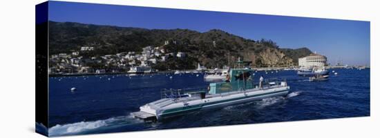 Boats in the Ocean, Santa Catalina Island, California, USA-null-Stretched Canvas