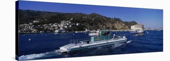 Boats in the Ocean, Santa Catalina Island, California, USA-null-Stretched Canvas