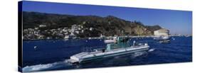 Boats in the Ocean, Santa Catalina Island, California, USA-null-Stretched Canvas