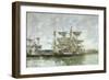 Boats in the Port, Deauville, 1881-Eugene Louis Boudin-Framed Giclee Print