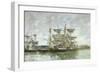 Boats in the Port, Deauville, 1881-Eugene Louis Boudin-Framed Giclee Print