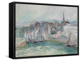 Boats in the Port of Honfleur, 1917-Claude Monet-Framed Stretched Canvas