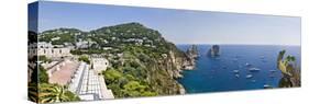 Boats in the Sea, Faraglioni, Capri, Naples, Campania, Italy-null-Stretched Canvas