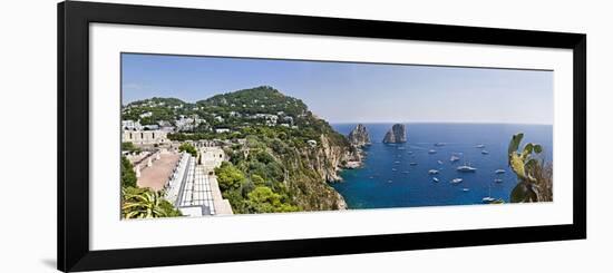 Boats in the Sea, Faraglioni, Capri, Naples, Campania, Italy-null-Framed Photographic Print