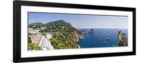 Boats in the Sea, Faraglioni, Capri, Naples, Campania, Italy-null-Framed Photographic Print