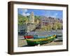 Boats in Vernazza Cinque Terre Harbour-Markus Bleichner-Framed Art Print