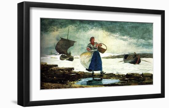 Boats Inside the Bar-Winslow Homer-Framed Giclee Print