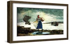 Boats Inside the Bar-Winslow Homer-Framed Giclee Print