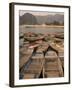 Boats, Limestone Mountain Scenery, Tam Coc, Ninh Binh, South of Hanoi, North Vietnam-Christian Kober-Framed Photographic Print