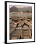 Boats, Limestone Mountain Scenery, Tam Coc, Ninh Binh, South of Hanoi, North Vietnam-Christian Kober-Framed Photographic Print