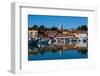 Boats, Marina, Novigrad Port, Tower of St. Pelagius Church in the background, Old Town-Richard Maschmeyer-Framed Photographic Print