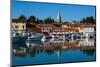 Boats, Marina, Novigrad Port, Tower of St. Pelagius Church in the background, Old Town-Richard Maschmeyer-Mounted Photographic Print