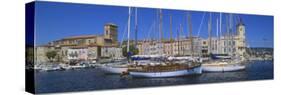 Boats Moored at a Harbor, La Ciotat, Bouches-Du-Rhone, Provence-Alpes-Cote D'Azur, France-null-Stretched Canvas