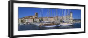 Boats Moored at a Harbor, La Ciotat, Bouches-Du-Rhone, Provence-Alpes-Cote D'Azur, France-null-Framed Premium Photographic Print