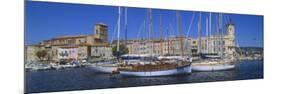 Boats Moored at a Harbor, La Ciotat, Bouches-Du-Rhone, Provence-Alpes-Cote D'Azur, France-null-Mounted Photographic Print
