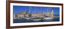 Boats Moored at a Harbor, La Ciotat, Bouches-Du-Rhone, Provence-Alpes-Cote D'Azur, France-null-Framed Photographic Print