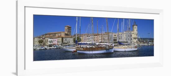 Boats Moored at a Harbor, La Ciotat, Bouches-Du-Rhone, Provence-Alpes-Cote D'Azur, France-null-Framed Photographic Print