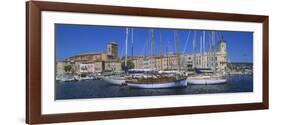 Boats Moored at a Harbor, La Ciotat, Bouches-Du-Rhone, Provence-Alpes-Cote D'Azur, France-null-Framed Photographic Print