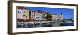 Boats Moored at a Harbor, La Ciotat, Bouches-Du-Rhone, Provence-Alpes-Cote D'Azur, France-null-Framed Photographic Print