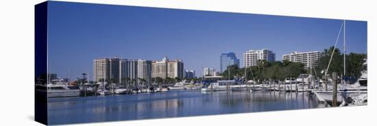 Boats Moored at a Harbor, Sarasota, Florida, USA-null-Stretched Canvas