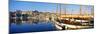 Boats Moored at a Harbor, Vieux Port, Marseille, Provence-Alpes-Cote D'Azur, France-null-Mounted Photographic Print