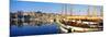 Boats Moored at a Harbor, Vieux Port, Marseille, Provence-Alpes-Cote D'Azur, France-null-Mounted Photographic Print