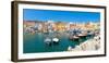 Boats Moored at a Port, Marina Corricella, Procida, Bay of Naples, Campania, Italy-null-Framed Photographic Print