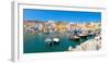 Boats Moored at a Port, Marina Corricella, Procida, Bay of Naples, Campania, Italy-null-Framed Photographic Print