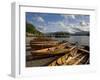 Boats Moored at Derwentwater, Lake District National Park, Cumbria, England, United Kingdom, Europe-Jean Brooks-Framed Photographic Print