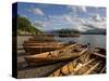 Boats Moored at Derwentwater, Lake District National Park, Cumbria, England, United Kingdom, Europe-Jean Brooks-Stretched Canvas