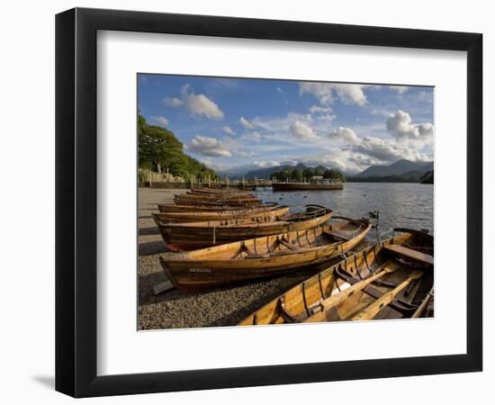 Boats Moored at Derwentwater, Lake District National Park, Cumbria, England, United Kingdom, Europe-Jean Brooks-Framed Photographic Print