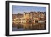 Boats Moored at the Old Dock, Honfleur, Normandy, France-Guy Thouvenin-Framed Photographic Print