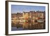 Boats Moored at the Old Dock, Honfleur, Normandy, France-Guy Thouvenin-Framed Photographic Print